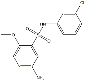 5-amino-N-(3-chlorophenyl)-2-methoxybenzene-1-sulfonamide 구조식 이미지