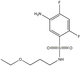 5-amino-N-(3-ethoxypropyl)-2,4-difluorobenzene-1-sulfonamide Structure