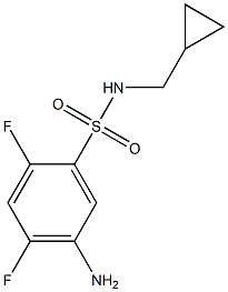 5-amino-N-(cyclopropylmethyl)-2,4-difluorobenzene-1-sulfonamide Structure