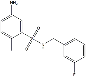 5-amino-N-[(3-fluorophenyl)methyl]-2-methylbenzene-1-sulfonamide Structure