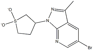 5-bromo-1-(1,1-dioxidotetrahydrothien-3-yl)-3-methyl-1H-pyrazolo[3,4-b]pyridine 구조식 이미지