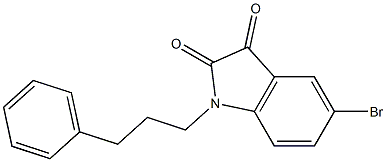 5-bromo-1-(3-phenylpropyl)-2,3-dihydro-1H-indole-2,3-dione 구조식 이미지