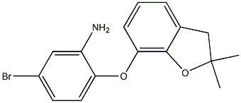 5-bromo-2-[(2,2-dimethyl-2,3-dihydro-1-benzofuran-7-yl)oxy]aniline 구조식 이미지