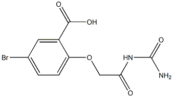 5-bromo-2-[2-(carbamoylamino)-2-oxoethoxy]benzoic acid 구조식 이미지