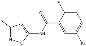 5-bromo-2-fluoro-N-(3-methylisoxazol-5-yl)benzamide 구조식 이미지