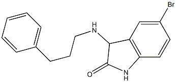 5-bromo-3-[(3-phenylpropyl)amino]-2,3-dihydro-1H-indol-2-one 구조식 이미지