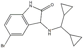 5-bromo-3-[(dicyclopropylmethyl)amino]-2,3-dihydro-1H-indol-2-one Structure