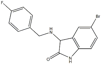 5-bromo-3-{[(4-fluorophenyl)methyl]amino}-2,3-dihydro-1H-indol-2-one 구조식 이미지