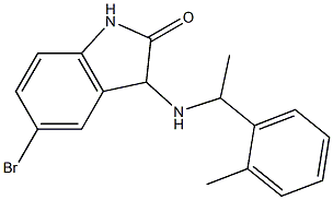 5-bromo-3-{[1-(2-methylphenyl)ethyl]amino}-2,3-dihydro-1H-indol-2-one 구조식 이미지
