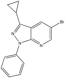 5-bromo-3-cyclopropyl-1-phenyl-1H-pyrazolo[3,4-b]pyridine 구조식 이미지