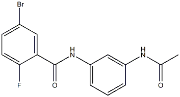 5-bromo-N-(3-acetamidophenyl)-2-fluorobenzamide 구조식 이미지