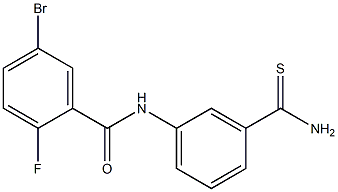 5-bromo-N-(3-carbamothioylphenyl)-2-fluorobenzamide 구조식 이미지