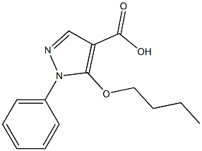 5-butoxy-1-phenyl-1H-pyrazole-4-carboxylic acid Structure