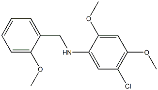 5-chloro-2,4-dimethoxy-N-[(2-methoxyphenyl)methyl]aniline 구조식 이미지