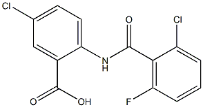 5-chloro-2-[(2-chloro-6-fluorobenzene)amido]benzoic acid Structure