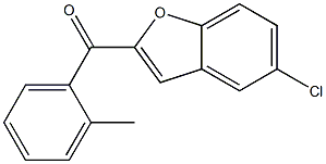 5-chloro-2-[(2-methylphenyl)carbonyl]-1-benzofuran 구조식 이미지