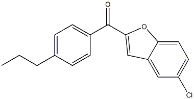 5-chloro-2-[(4-propylphenyl)carbonyl]-1-benzofuran 구조식 이미지