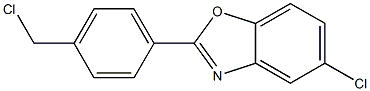 5-chloro-2-[4-(chloromethyl)phenyl]-1,3-benzoxazole 구조식 이미지