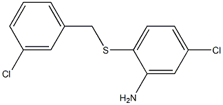 5-chloro-2-{[(3-chlorophenyl)methyl]sulfanyl}aniline 구조식 이미지