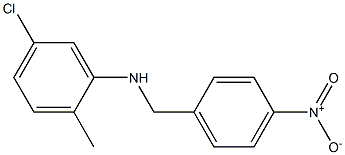 5-chloro-2-methyl-N-[(4-nitrophenyl)methyl]aniline Structure