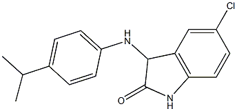 5-chloro-3-{[4-(propan-2-yl)phenyl]amino}-2,3-dihydro-1H-indol-2-one 구조식 이미지