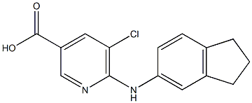 5-chloro-6-(2,3-dihydro-1H-inden-5-ylamino)pyridine-3-carboxylic acid Structure