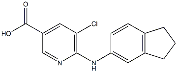 5-chloro-6-(2,3-dihydro-1H-inden-5-ylamino)pyridine-3-carboxylic acid 구조식 이미지