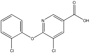 5-chloro-6-(2-chlorophenoxy)nicotinic acid 구조식 이미지