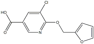 5-chloro-6-(2-furylmethoxy)nicotinic acid 구조식 이미지