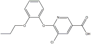 5-chloro-6-(2-propoxyphenoxy)pyridine-3-carboxylic acid Structure