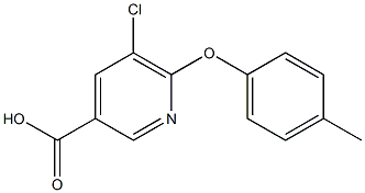 5-chloro-6-(4-methylphenoxy)pyridine-3-carboxylic acid Structure