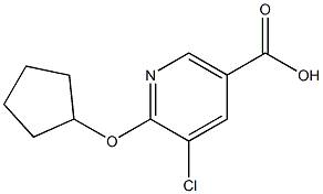 5-chloro-6-(cyclopentyloxy)nicotinic acid 구조식 이미지