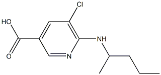 5-chloro-6-(pentan-2-ylamino)pyridine-3-carboxylic acid Structure