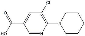 5-chloro-6-(piperidin-1-yl)pyridine-3-carboxylic acid 구조식 이미지