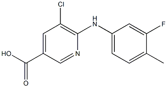 5-chloro-6-[(3-fluoro-4-methylphenyl)amino]pyridine-3-carboxylic acid Structure