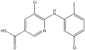 5-chloro-6-[(5-chloro-2-methylphenyl)amino]pyridine-3-carboxylic acid Structure