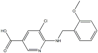 5-chloro-6-{[(2-methoxyphenyl)methyl]amino}pyridine-3-carboxylic acid 구조식 이미지