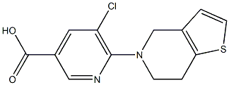 5-chloro-6-{4H,5H,6H,7H-thieno[3,2-c]pyridin-5-yl}pyridine-3-carboxylic acid Structure