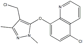 5-chloro-8-{[4-(chloromethyl)-1,3-dimethyl-1H-pyrazol-5-yl]oxy}quinoline 구조식 이미지