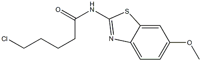 5-chloro-N-(6-methoxy-1,3-benzothiazol-2-yl)pentanamide Structure