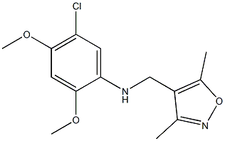 5-chloro-N-[(3,5-dimethyl-1,2-oxazol-4-yl)methyl]-2,4-dimethoxyaniline 구조식 이미지