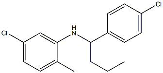 5-chloro-N-[1-(4-chlorophenyl)butyl]-2-methylaniline Structure