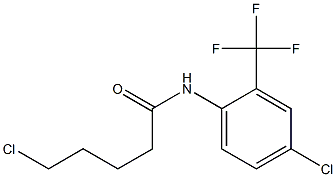 5-chloro-N-[4-chloro-2-(trifluoromethyl)phenyl]pentanamide Structure