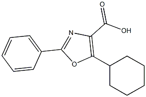 5-cyclohexyl-2-phenyl-1,3-oxazole-4-carboxylic acid Structure