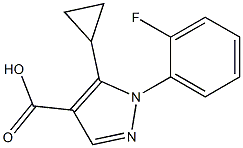 5-cyclopropyl-1-(2-fluorophenyl)-1H-pyrazole-4-carboxylic acid 구조식 이미지