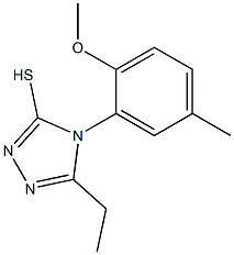 5-ethyl-4-(2-methoxy-5-methylphenyl)-4H-1,2,4-triazole-3-thiol 구조식 이미지