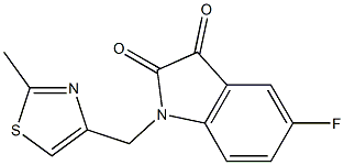 5-fluoro-1-[(2-methyl-1,3-thiazol-4-yl)methyl]-2,3-dihydro-1H-indole-2,3-dione Structure