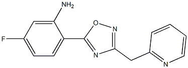 5-fluoro-2-[3-(pyridin-2-ylmethyl)-1,2,4-oxadiazol-5-yl]aniline 구조식 이미지