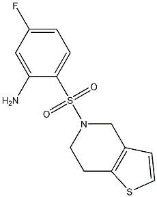 5-fluoro-2-{4H,5H,6H,7H-thieno[3,2-c]pyridine-5-sulfonyl}aniline Structure