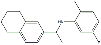 5-fluoro-2-methyl-N-[1-(5,6,7,8-tetrahydronaphthalen-2-yl)ethyl]aniline Structure